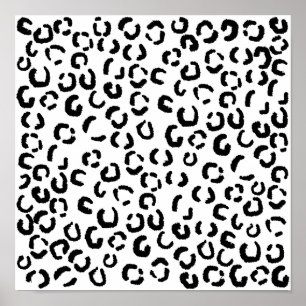 Black and White Leopard Print Pattern.
