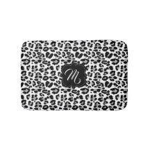 Black and White Leopard Print with Custom Monogram