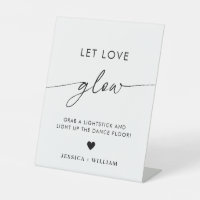 Black And White Let Love Glow Wedding Glow Stick