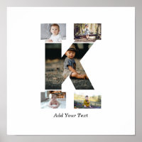 Black and White Letter K Photo Collage