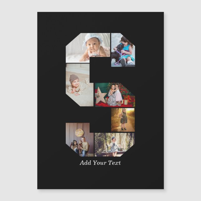 Black and White Letter S Photo Collage (Front)