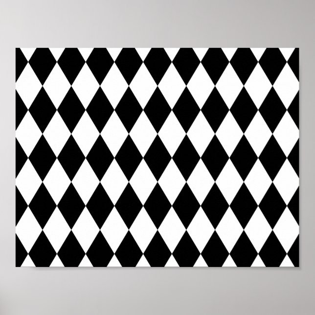 Black and White Licorice Pattern Poster (Front)