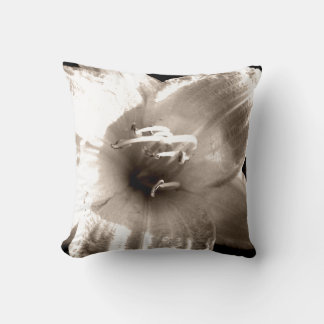 Black and White Lily Photograph Cushion