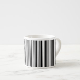 Black And White Lines Espresso Cup