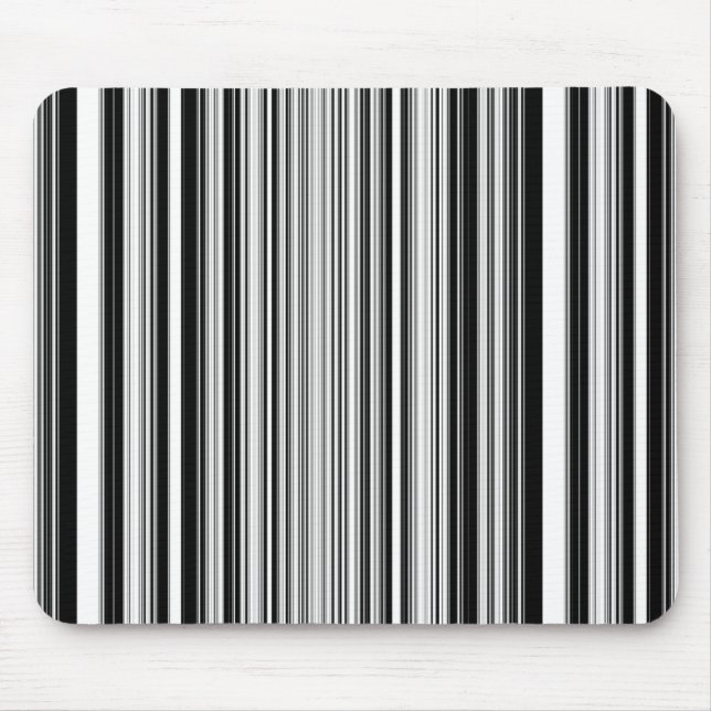 Black And White Lines Mouse Pad (Front)