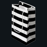 Black and White Lines Stripes Pattern Small Gift Bag<br><div class="desc">Black and White Stripes Pattern.</div>