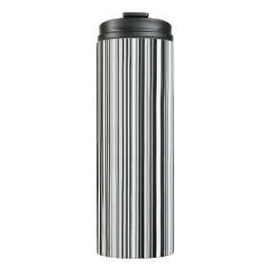 Black And White Lines Thermal Tumbler