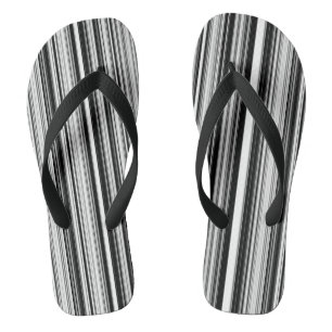 Black And White Lines Thongs