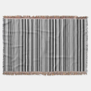 Black And White Lines Throw Blanket