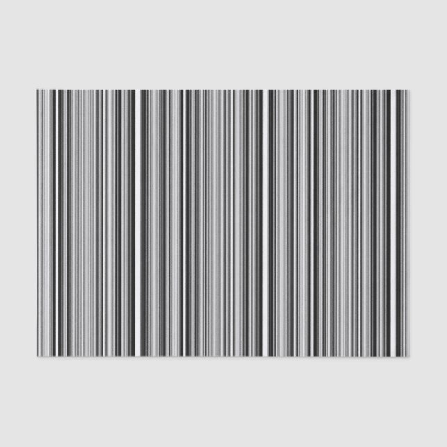 Black And White Lines Tissue Paper (Front)