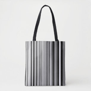 Black And White Lines Tote Bag