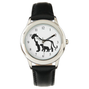 Black and White Lions Watch