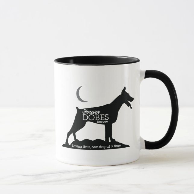 Black and white logo and mug (Right)