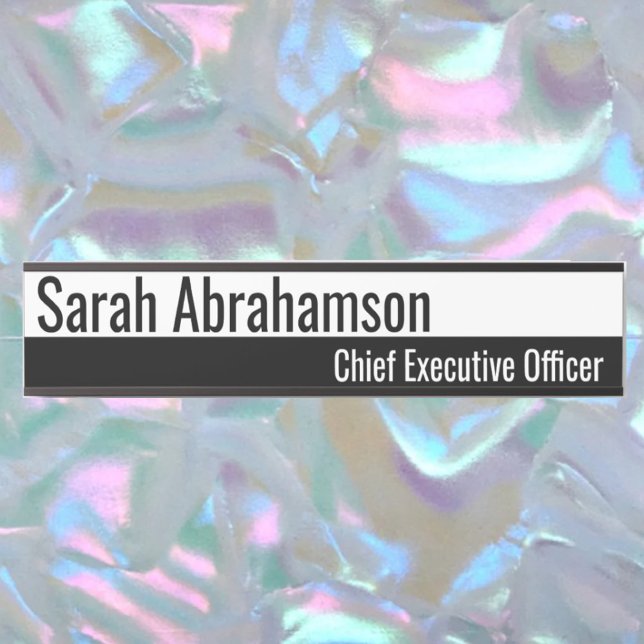 Black and White Long 10" Office Door Sign (Creator Uploaded)