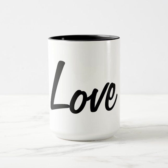 Black and White Love Mug (Center)