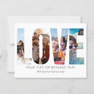 Black and White Love Photo Frame Postcard