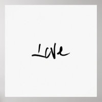Black and White "Love" Typography