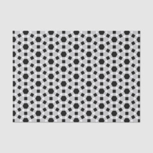 Black and white lozenge seamless geometric pattern tissue paper