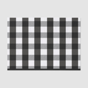 Black and White Lumberjack Plaid Tissue Paper