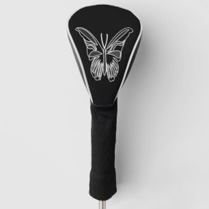 Black and White Luna Moth Butterfly Golf Head Cover