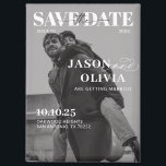 Black and White Magazine Cover Photo Wedding Magnet<br><div class="desc">Black and White Magazine Cover Photo Wedding magnet</div>