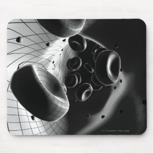 Black and white magnification of blood cells mouse pad