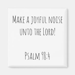 Black and white make a joyful noise magnet