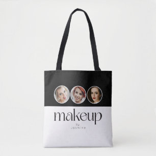 Black And White Makeup Artist 3 Photo Promotional Tote Bag