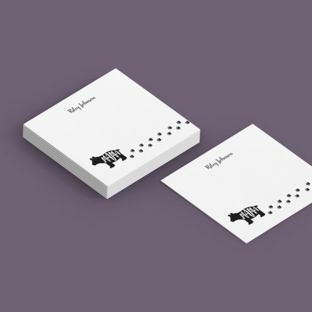Black and White Mama Bear Personalised Post-it Notes (Creator Uploaded)
