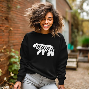 Black and White Mama Bear Sweatshirt
