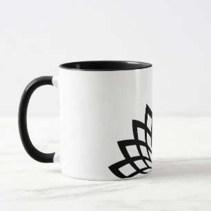 Black and white mandala coffee mug