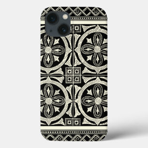 Black and White Mandala Motif by Vision Studio iPhone 13 Case
