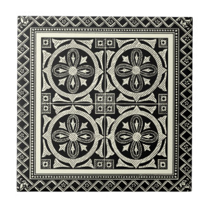 Black and White Mandala Motif by Vision Studio Ceramic Tile