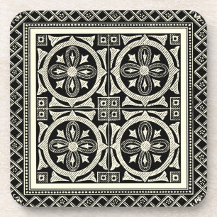 Black and White Mandala Motif by Vision Studio Coaster