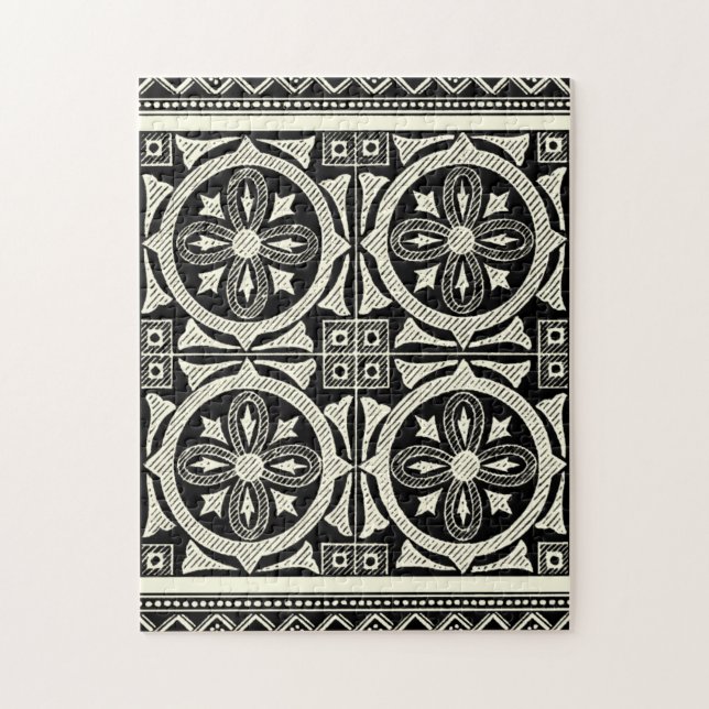 Black and White Mandala Motif by Vision Studio Jigsaw Puzzle (Vertical)