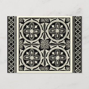 Black and White Mandala Motif by Vision Studio Postcard