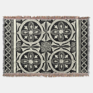 Black and White Mandala Motif by Vision Studio Throw Blanket