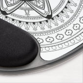 Black and White Mandala Mouse Pad (Right Side)