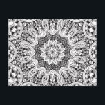 Black and White Mandala Postcard<br><div class="desc">Black and white mandala with lots of detail</div>