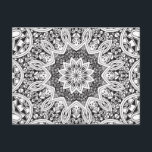 Black and White Mandala Postcard<br><div class="desc">Black and white mandala with lots of detail</div>
