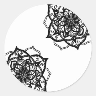Black and White Mandala Sticker