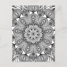  Black and White Mandala Trippy Psychedelic Hippie