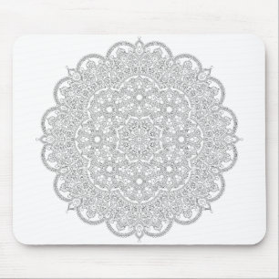 Black and White Mandala You Can Colour Mouse Pad