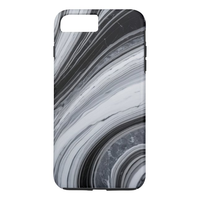 Black and white marble abstract Case-Mate iPhone case (Back)