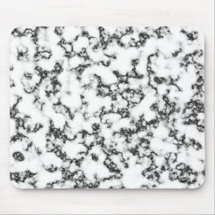 Black and white marble background mouse pad