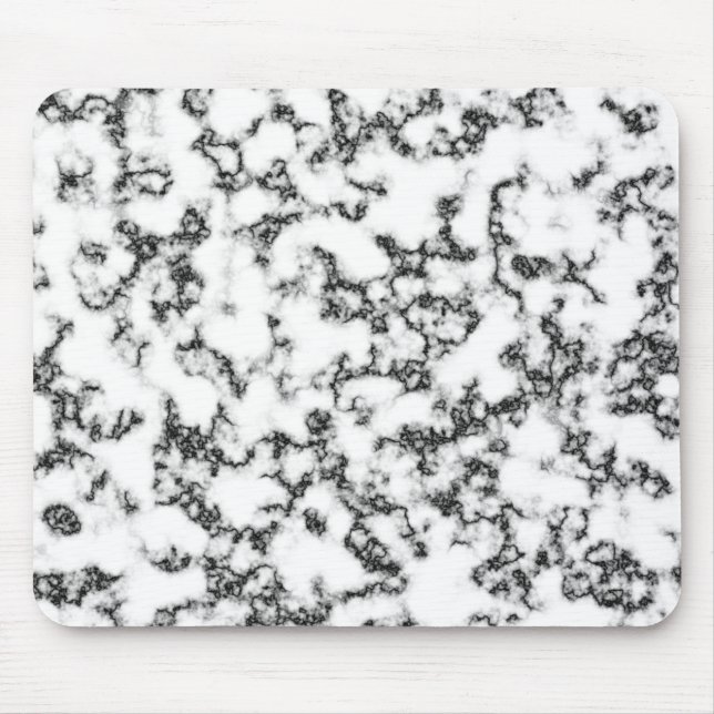 Black and white marble background mouse pad (Front)
