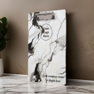 Black and white marble clipboard