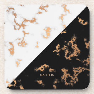 Black and White Marble Coaster