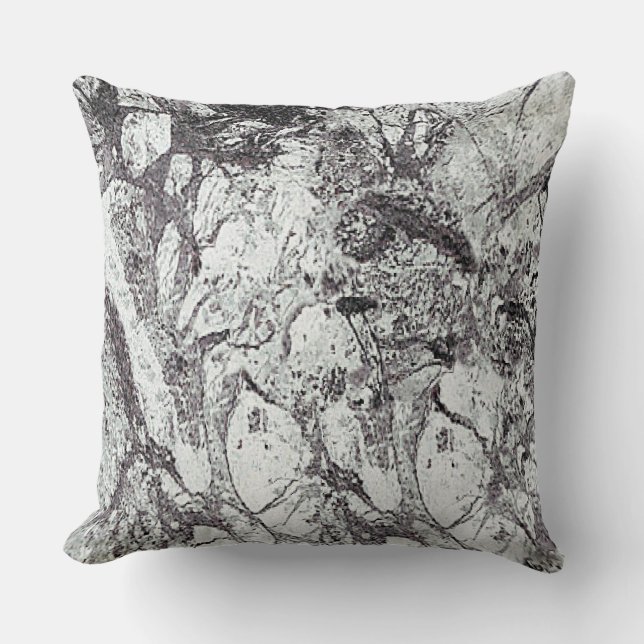 Black and White Marble Cushion (Front)