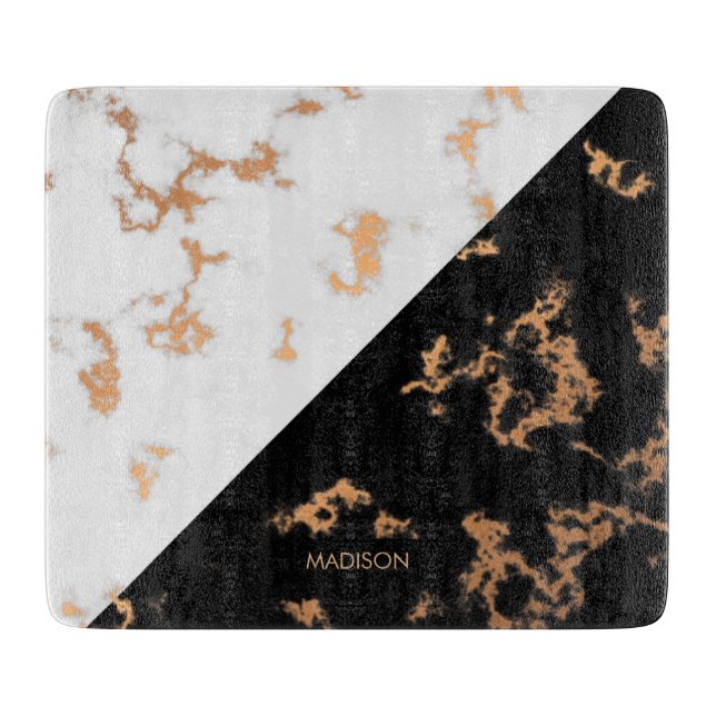 Black and White Marble Cutting Board (Front)